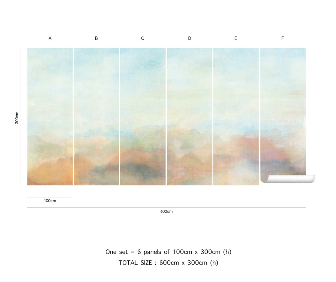 Nirvana Rio Wandbild Abstract Modern Multicolor B: 300 cm, H: 18 cm, T: 6 cm - Bild 2