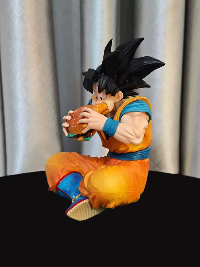 Bandai Dragon Ball Son Goku & Vegeta essen Hamburger, PVC-Figur, ab 14 Jahren - Bild 3