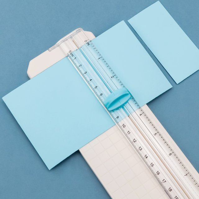 Mini-Papierschneider mit ausziehbarem Lineal für Scrapbook und DIY-Papierhandwerk inklusive Ersatzklingen - Bild 1