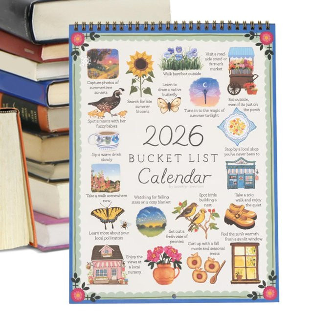Saisonaler Tischkalender 2026 als Monatskalender und Planer, Mehrfarbig, B: 22,9 cm, H: 30,5 cm - Bild 1