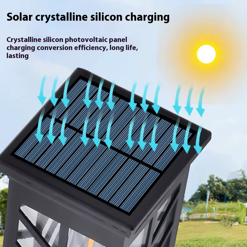 ESMARTER LED Solar Gartenleuchte für Wege und Auffahrten, Wasserdichte Solar-Pfadlampe in Schwarz mit warmweißem Licht - Bild 3