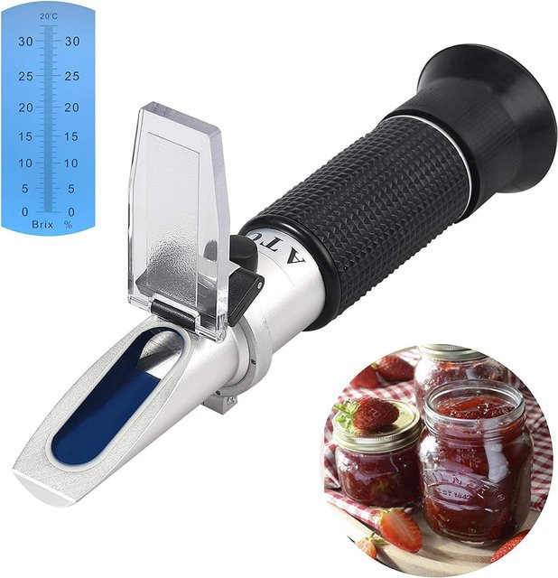 LPPCOLTD Refraktometer zur Messung der Zuckerkonzentration 0-100% Brix für Früchte und Trauben - Bild 1