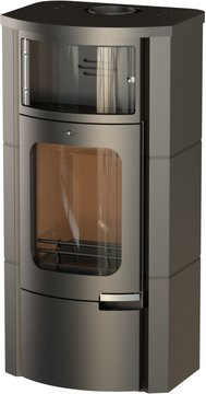 THERMIA Kaminofen Prestige aus Stahl in Grau mit 7 kW Leistung - Bild 1