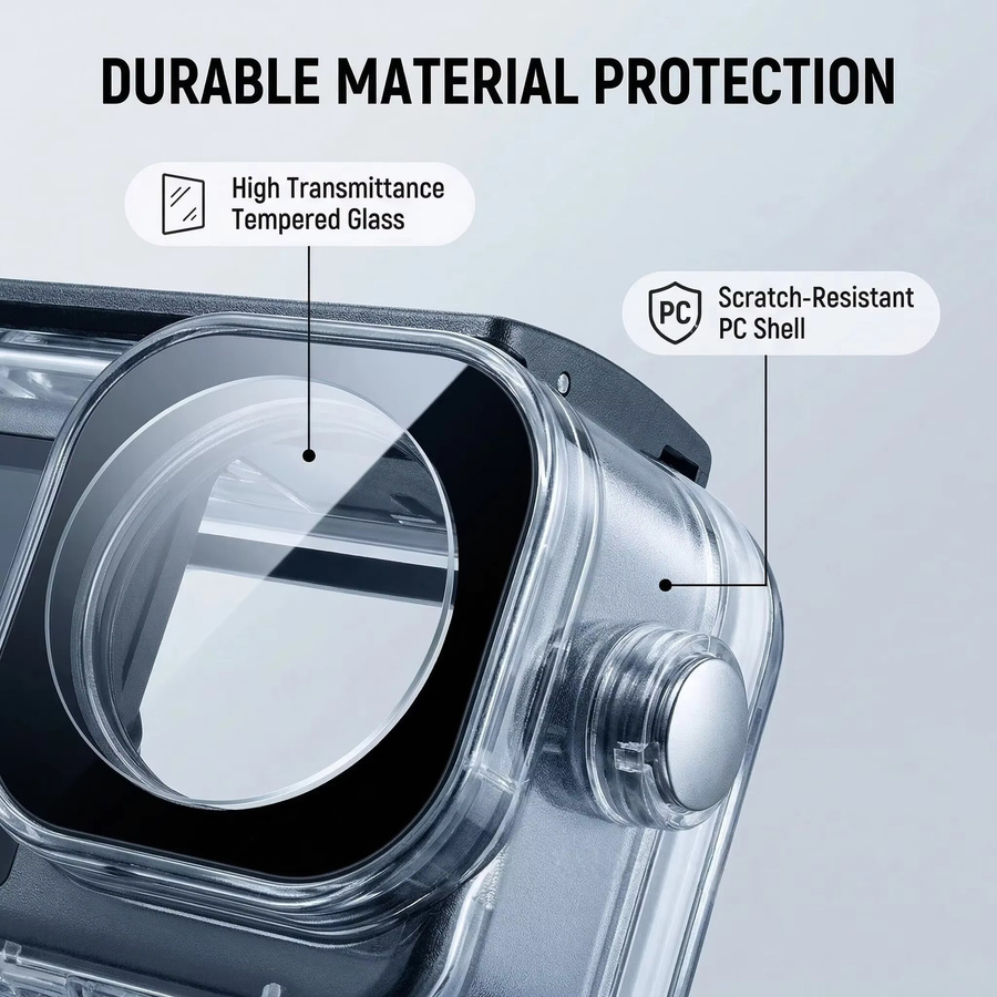 DJI OSMO Action 6 Wasserdichtes Unterwasser-Tauchgehäuse Schutzhülle, transparent, bis 60m Tiefe - Bild 3