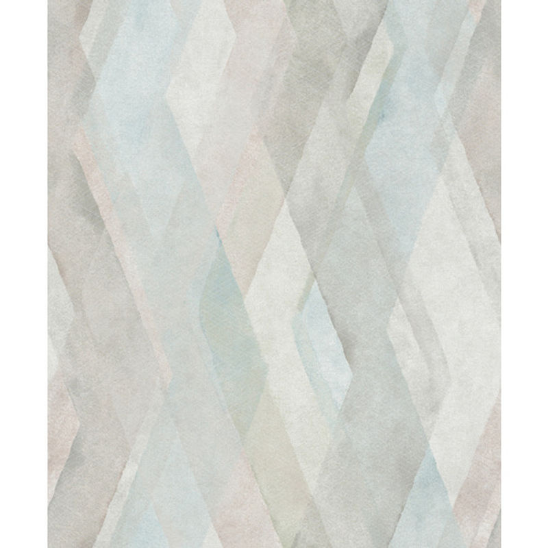Marburg Vliestapete mit geometrischem Rautenmuster in Greige/Blau und Beige - Bild 2