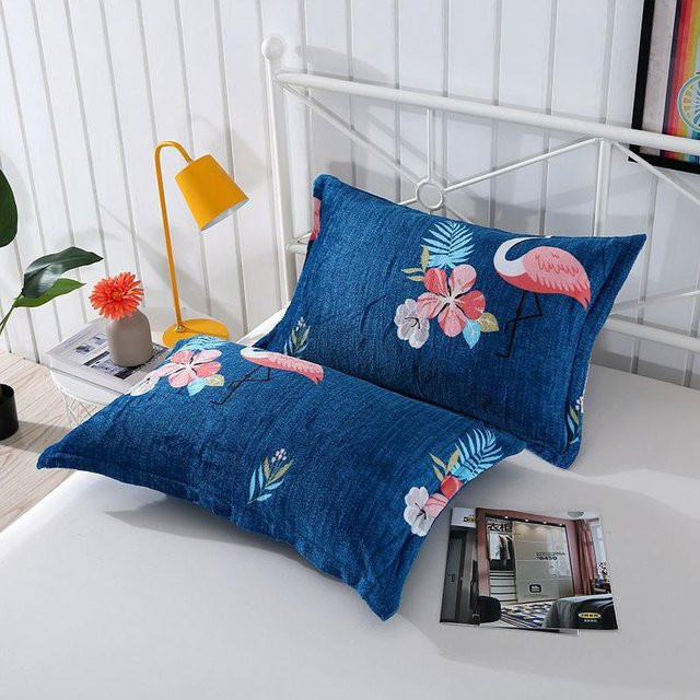 WTEMPO Flanell Kissenbezüge mit Fleece für den Winter, 2er-Set, Grau, B/H: 48 x 74 cm - Bild 1