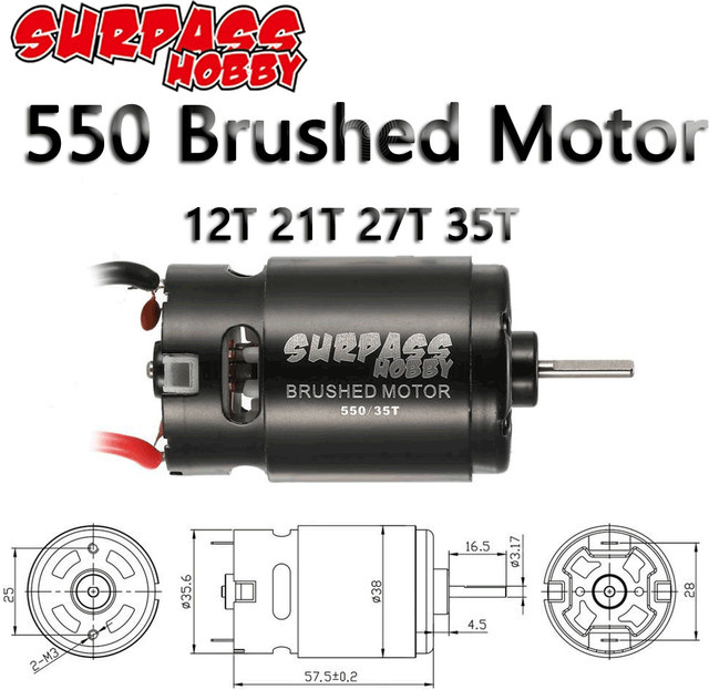 SURPASS HOBBY Bürstenmotor 550, für RC Auto Crawler Off-Road - Bild 1