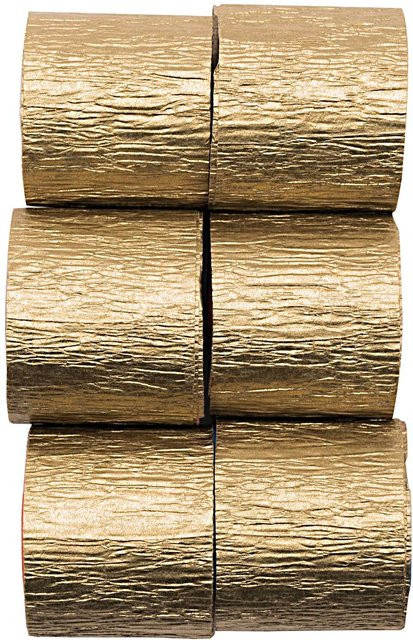Rico Design Kreppbänder Gold, Breite: 3,5 cm, Länge: 10 m - Bild 1