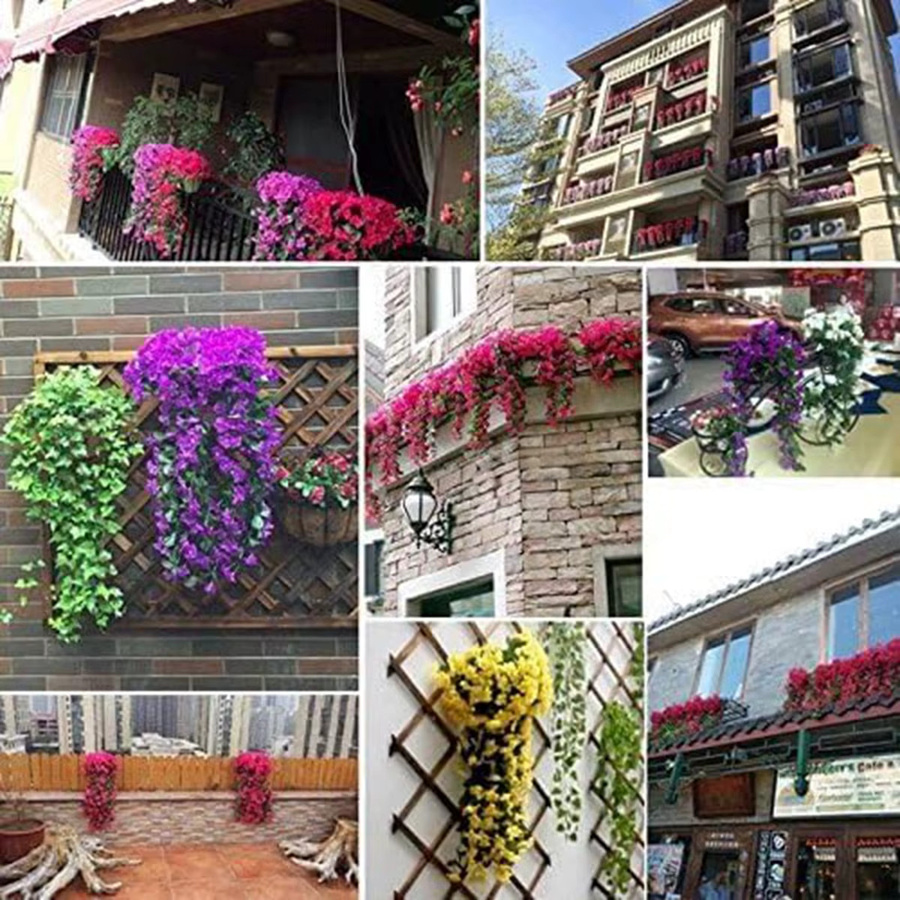 Künstliche Rosenranken von XIAOYINMO als florale Wanddekoration in Weiß und Multicolour für Hochzeit, Gartenbogen und DIY-Feiern - Bild 2