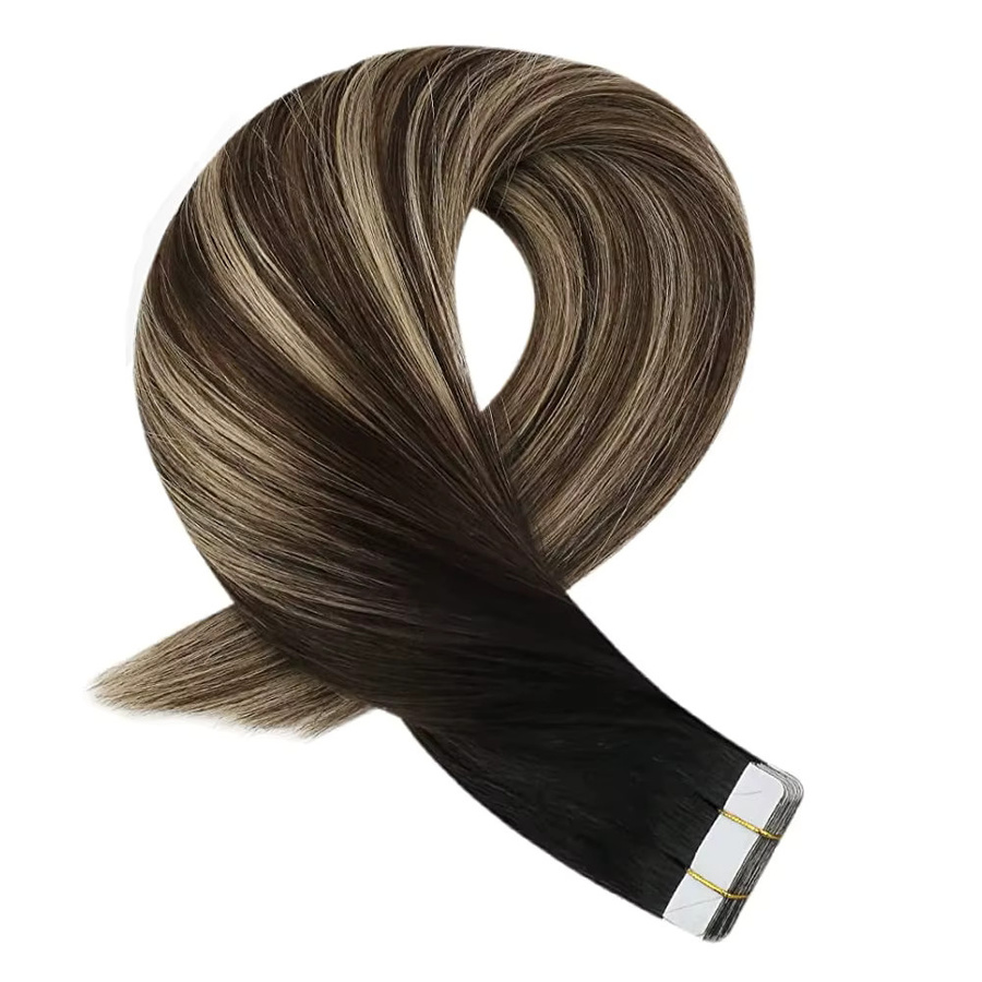 Moresoo Tape-in-Echthaarverlängerungen, brasilianisches Remy-Haar, glatt - Bild 6