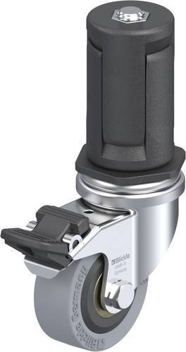 Blickle LRA-VPA 50K-FI-ER05 Lenkrolle mit Feststeller in Schwarz und Grau, Rad-Durchmesser: 50 mm, Tragfähigkeit: 40 kg - Bild 1