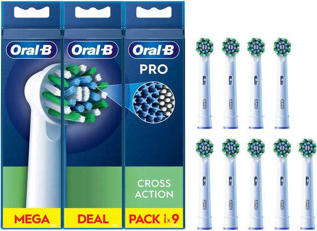 Oral-B Aufsteckbürsten Pro CrossAction, 9 Stück - Bild 1