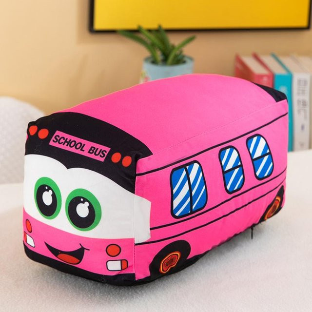 Kidsly Fahrzeug Bus Auto Plüsch Spielzeug, rosa, 35cm - Bild 1