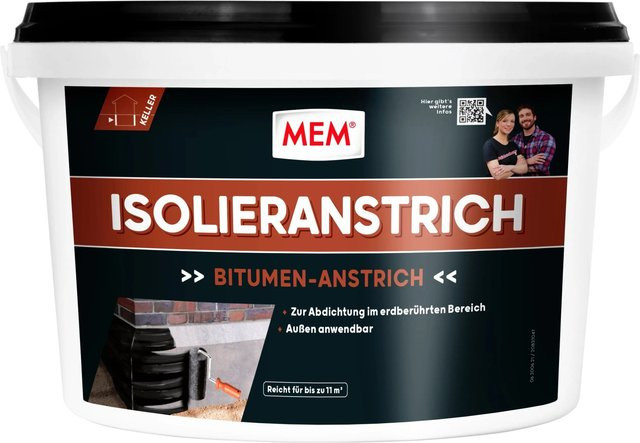 MEM Isolieranstrich 5,0 l in Schwarz oder Weiß - Bild 1