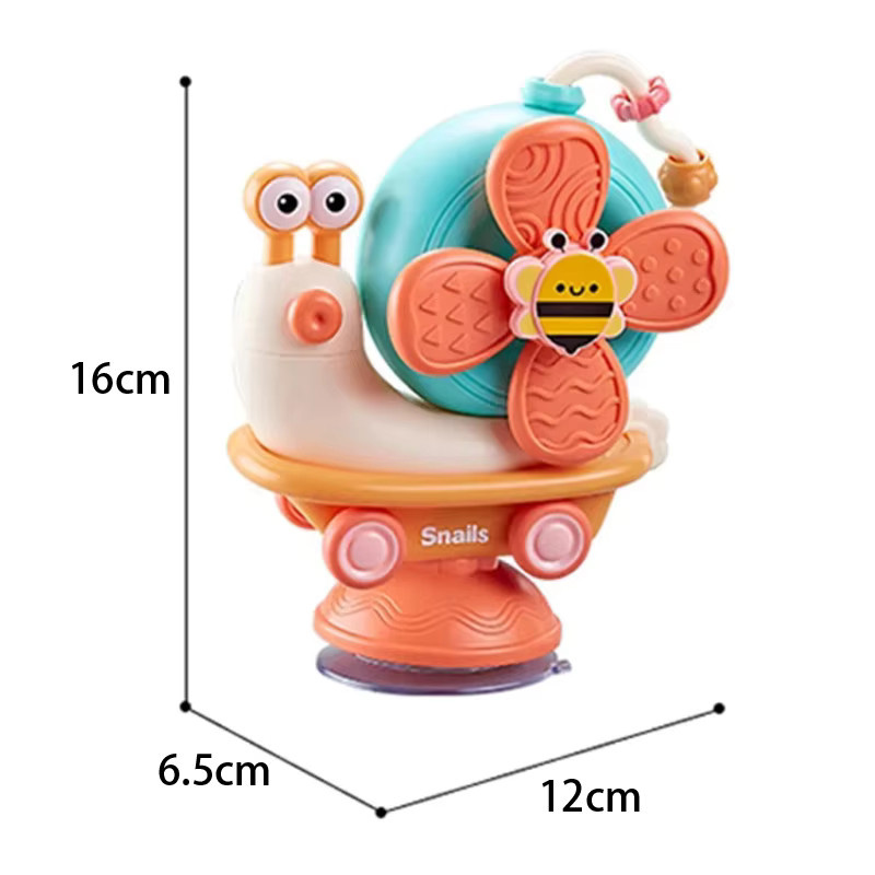 Schnecke Windmühle Spielzeug Auto, Spinner mit Saugnapf, Orange, Bunt / Mehrfarbig - Bild 2