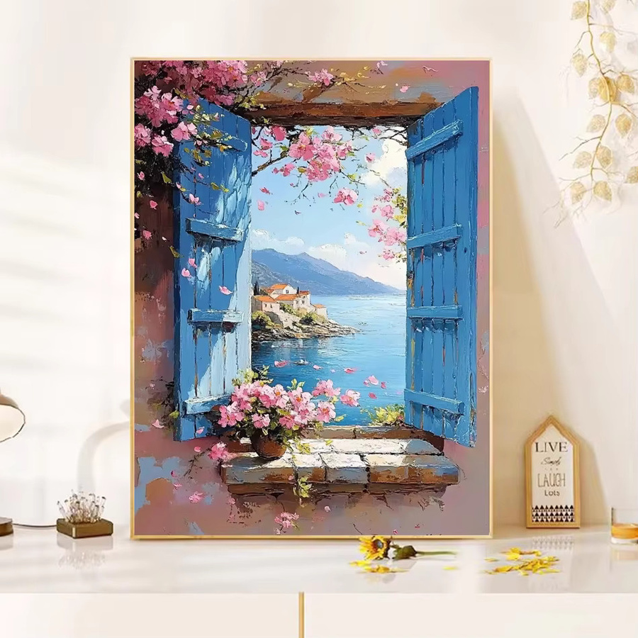 GATYZTORY Malen nach Zahlen Set Blumen Motiv auf Leinwand, Mehrfarbig, B/H: 40 x 50 cm - Bild 2