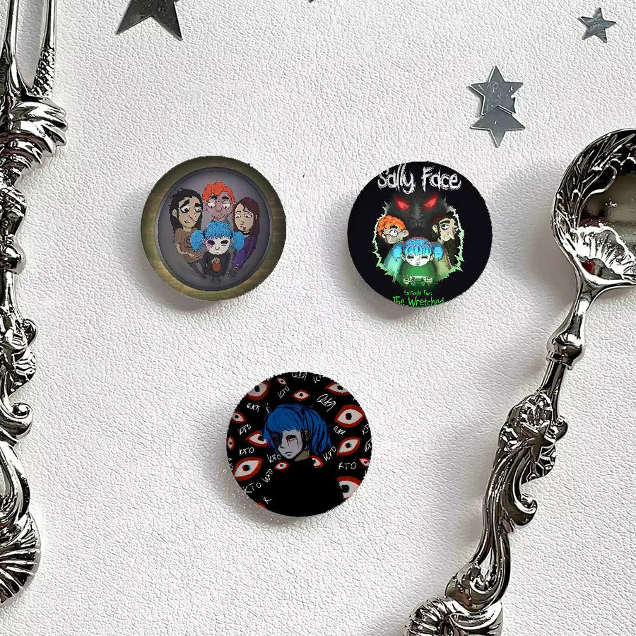 KAYOU Anstecknadel, runde Brosche, Weißblech, Unisex - Bild 4