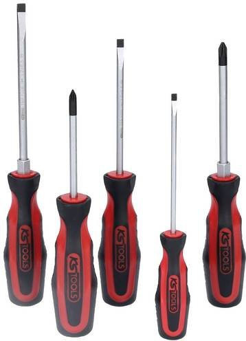 KS Tools Ergotorqueplus Schraubendreher-Set, 5-teilig, rot - Bild 1