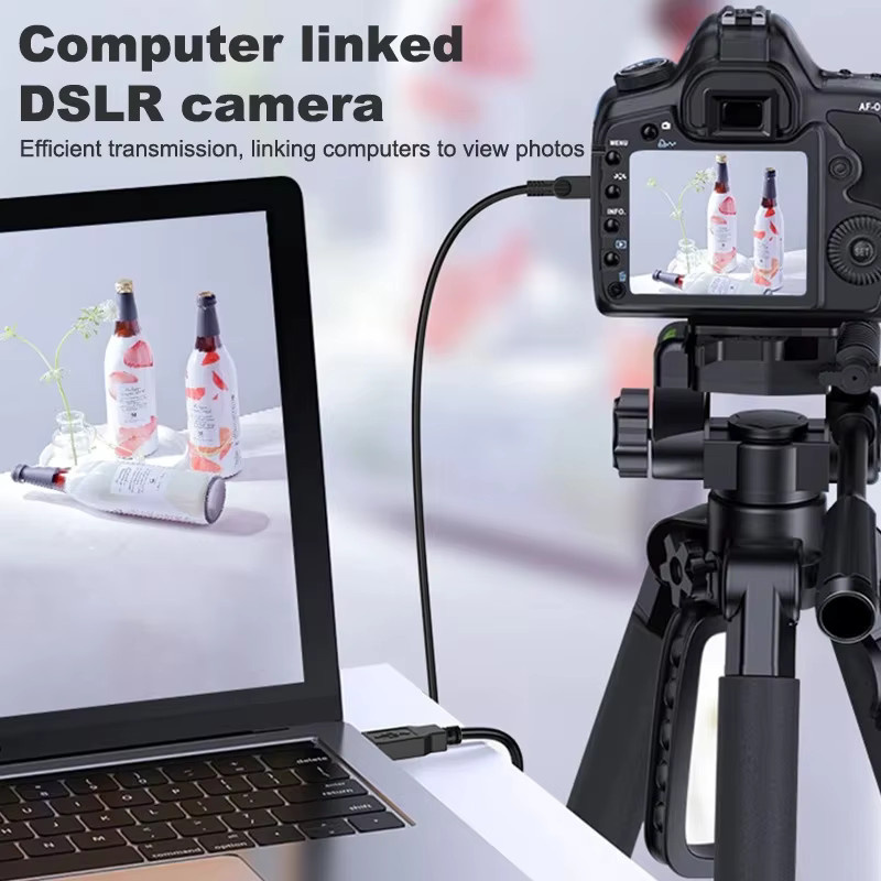 USB-Kabel 2,0 A Stecker auf Mini USB Typ B 5 Pin, Länge: 0,8 m, Schwarz - Bild 4