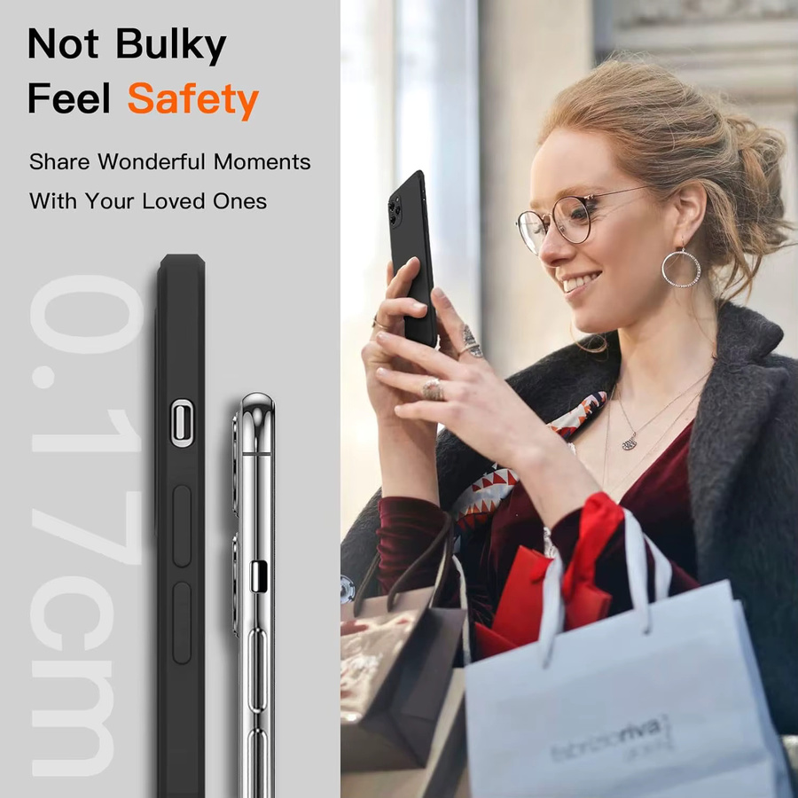 Matte Silikon-Schutzhülle für Apple iPhone 11 bis 16 Pro Max in Schwarz - Bild 4
