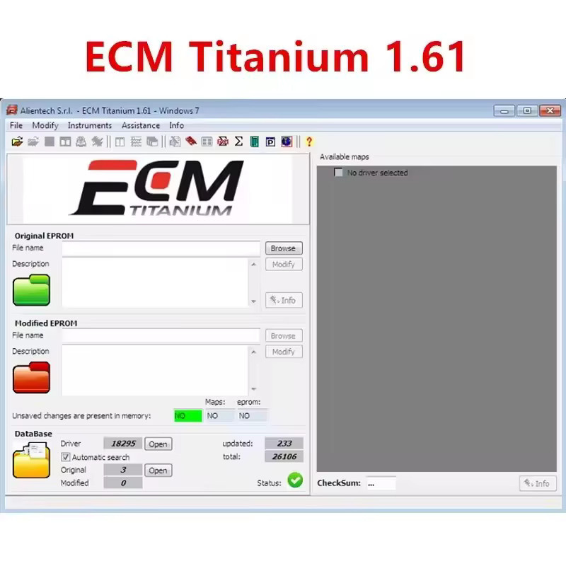 Sendelink ECM TITANIUM 1.61 ECU-Tool mit über 26000 Treibern für Windows 10 in Silber - Bild 1