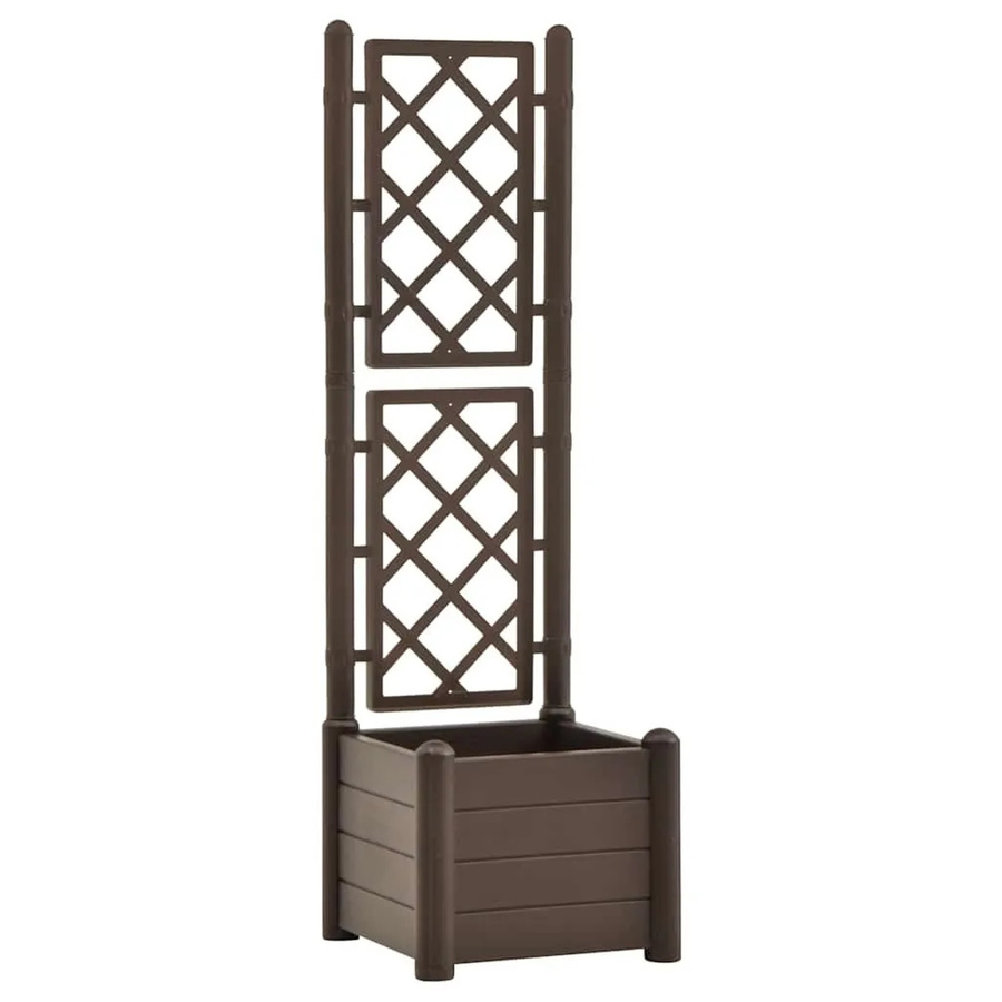 Furnicato Pflanzkübel mit Spalier aus Polypropylen in Mokka, B/T/H: 43 x 43 x 142 cm - Bild 2
