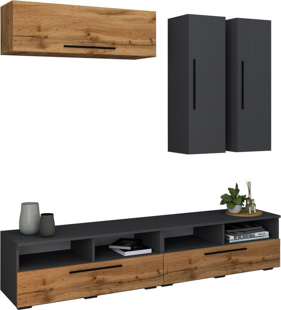 VCM Wohnwand Arila XL Anbauwand mit Stauraum, H x B x T: 200 x 190 x 40 cm - Bild 1
