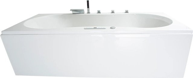 Basera Indoor Whirlpool Badewanne Palma Premium in Hochglanz Weiß, B/T: 190 x 90 cm - Bild 1