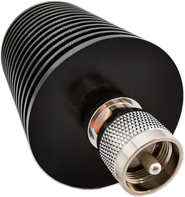 HF-Koaxial-Dummy-Last 50 Ohm DC-500 MHz mit UHF PL259 M Stecker in Schwarz - Bild 1