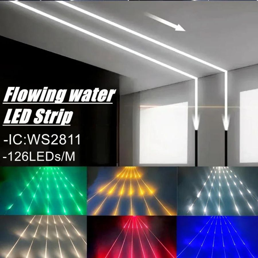 Adressierbarer WS2811 SMD2835 LED-Streifen in Rot für fließende Lichteffekte, 6m Länge - Bild 4
