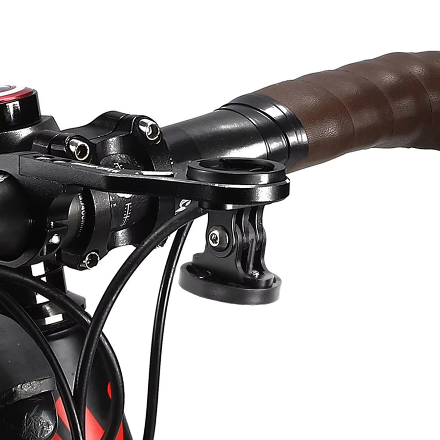 Alloet Fahrrad Kamera Halterung aus Aluminiumlegierung für Garmin und GoPro in Schwarz - Bild 3