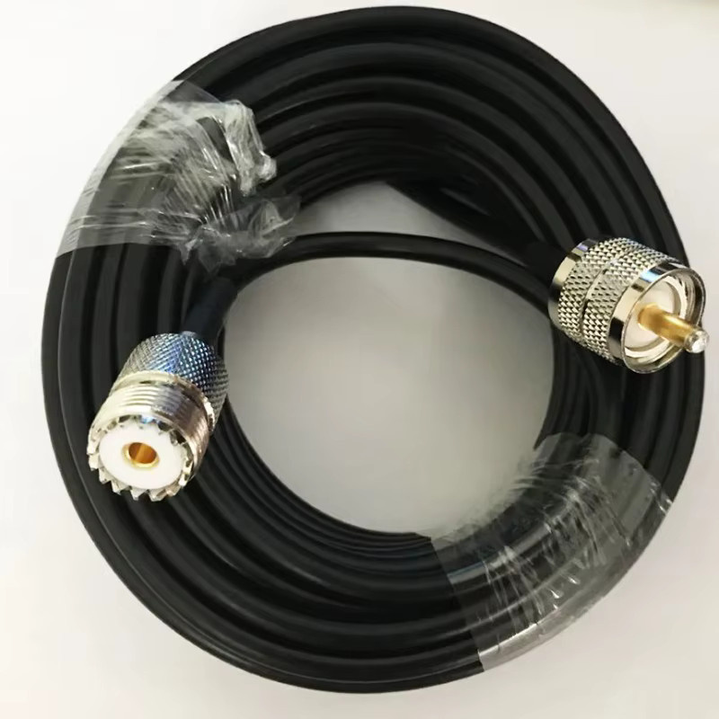 PL259 zu SO239 RG58 UHF Koaxialkabel Verlängerungskabel 50 Ohm für Funkantennen in Schwarz - Bild 3
