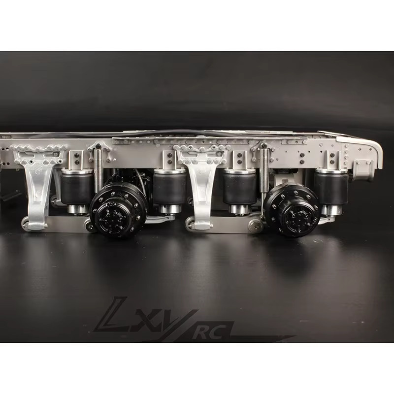 Tamiya Simulation Lift Lager Achse Set, Maßstab 1:14, Metall, Grau - Bild 2