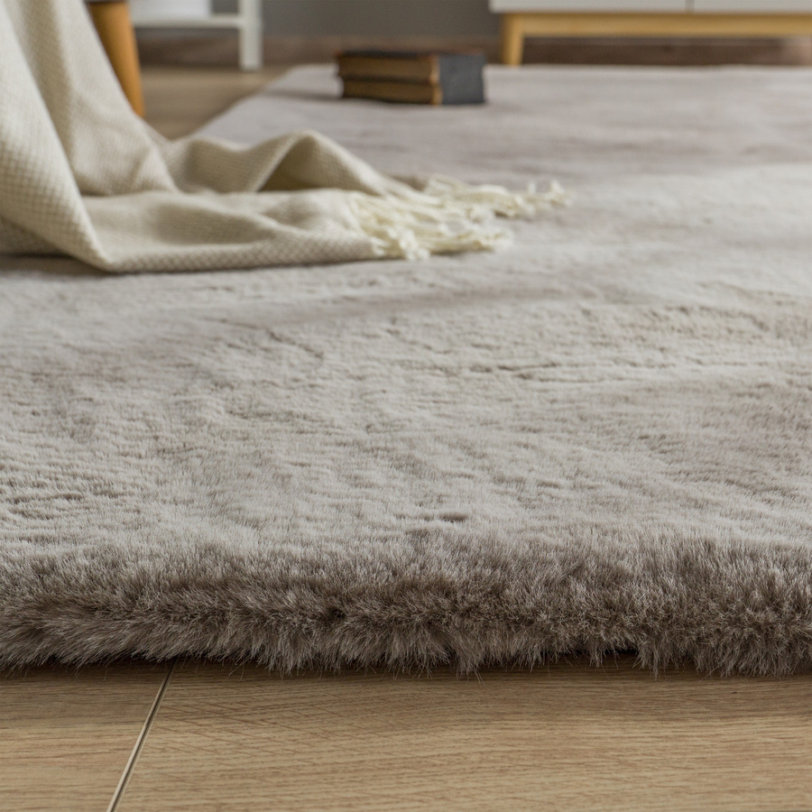 Runder Fellteppich Fluffy deluxe in Grau mit 160 cm Durchmesser - Bild 2