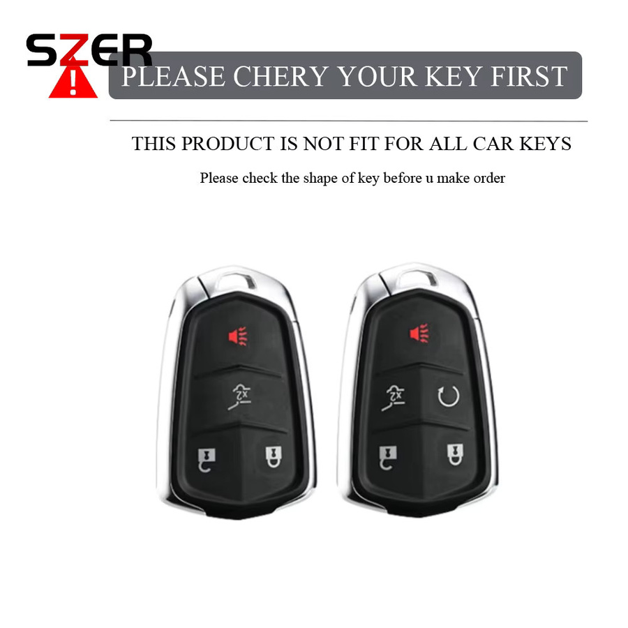 SZER Smart Remote Key Case Cover Shell für Cadillac ATS XTS XT5 XT4 CT6 XT6 CTS DTS ESV STS ELR in Schwarz - Bild 2
