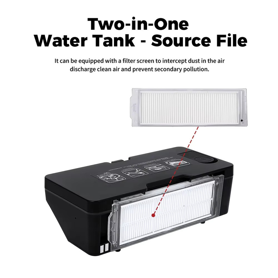 2-in-1 Wassertank und Staubbehälter mit Filter für Xiaomi Mop Pro STYTJ02YM, 3C, B106CN, S10 EU und VIOMI V2, V2 Pro, V3 Roboterstaubsauger - Bild 3