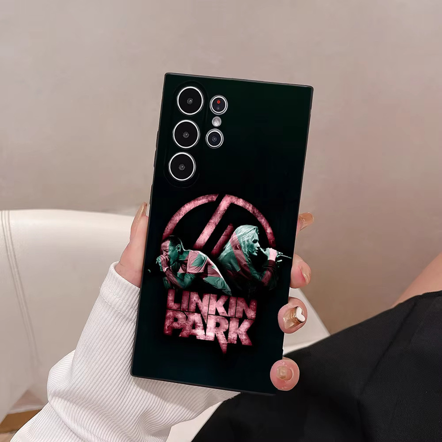 Band L-Linkin P-Park Handyhülle aus weichem TPU für Samsung Galaxy S21 S22 S23 S24 S25 FE Plus Ultra in Schwarz - Bild 3