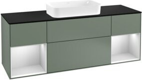 V&B Waschtischunterschrank Finion mit Wandbeleuchtung, Farbe Weiß lackiert, Breite: 160 cm, Tiefe: 50,1 cm, Höhe: 50,1 cm - Bild 1