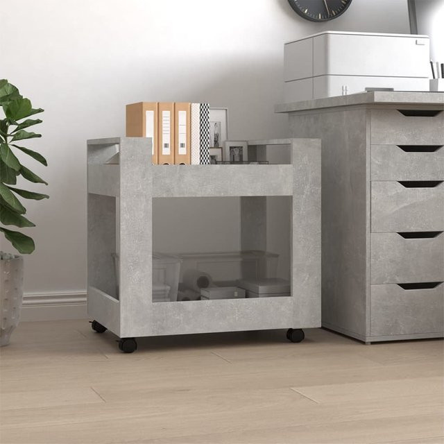vidaXL Bürowagen aus Holzwerkstoff in Betongrau, B/T/H: 60 x 45 x 60 cm - Bild 2
