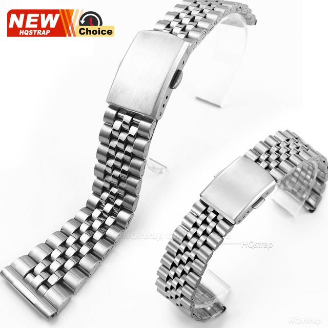 HQstrap Uhrenarmband Edelstahl, Perle, Silber, Unisex - Bild 1