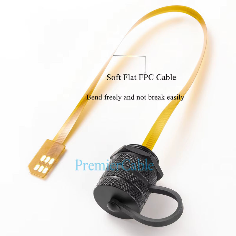 PremierCable Wasserdichtes Micro-SIM-Verlängerungskabel IP67 für Panelmontage mit FPC-Verbindungsstück - Bild 4