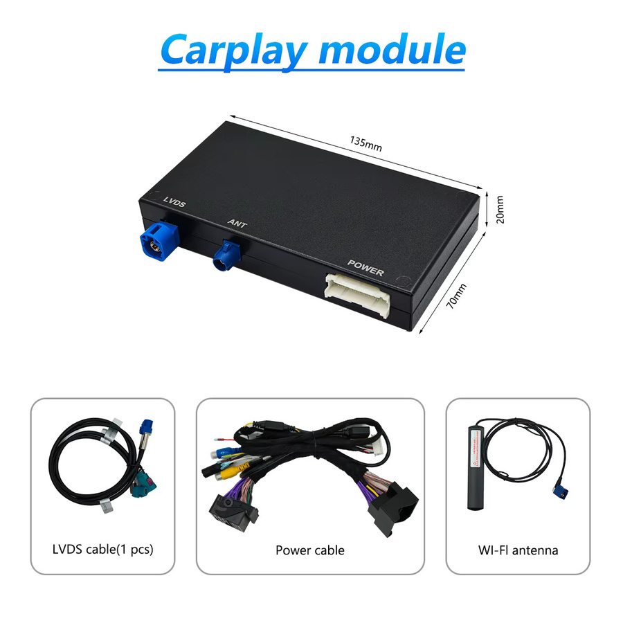 Kabelloses CarPlay und Android Auto Interface für Mercedes Benz A-Klasse, CLA, GLA und C-Klasse sowie GLC (Modelljahre 2015-2018) in Schwarz mit Mirror Link und AirPlay - Bild 6