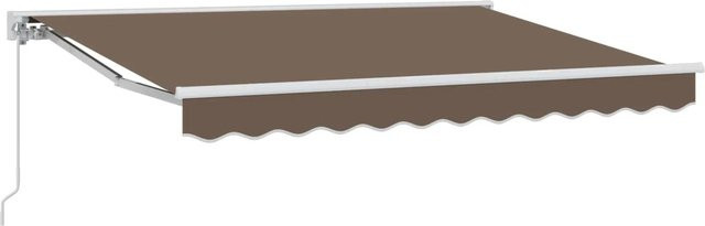 vidaXL Einziehbare Markise Taupe B: 350 cm, T: 200 cm aus Polyester und Aluminium - Bild 1
