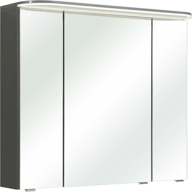 Pelipal Spiegelschrank Quantum 05 in Anthrazit mit Soft-Close-Türen, Breite: 85 cm, Höhe: 72,5 cm, Tiefe: 14 cm - Bild 1
