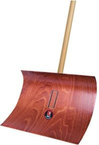 Idealspaten Schneeräumer aus Preßholz mit Hartholzstiel, Farbe: Braun, B: 35 cm, H: 55 cm - Bild 1