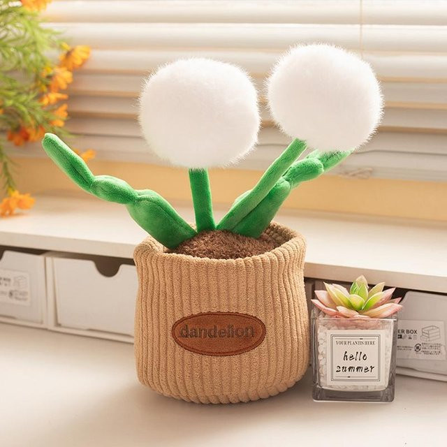 Yiran Health & Beauty Künstliche Blume Löwenzahn, Plüschtier, 30cm - Bild 1