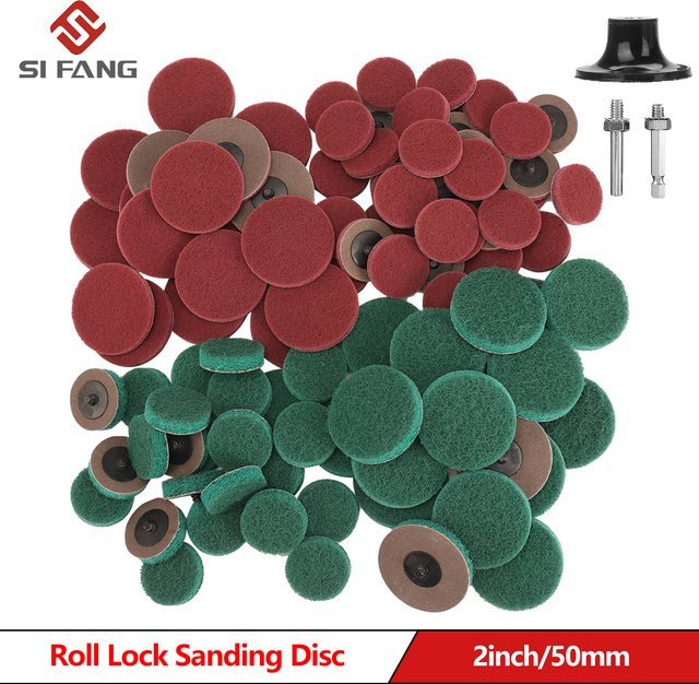 SI FANG Roll Lock Schleifscheiben Pad zum Polieren und Schleifen für Holz und Metall, 2 Zoll - Bild 1