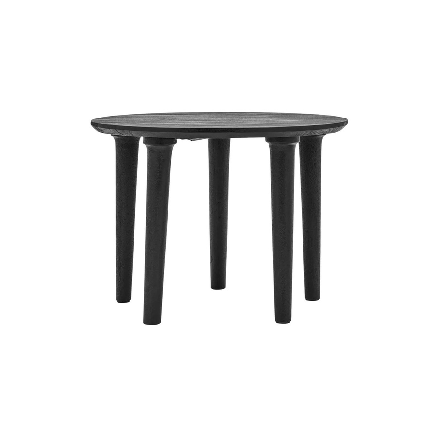 House Doctor Couchtisch Zanzi aus Mangoholz in Schwarz, rund, Durchmesser: 60 cm, Höhe: 45 cm - Bild 1