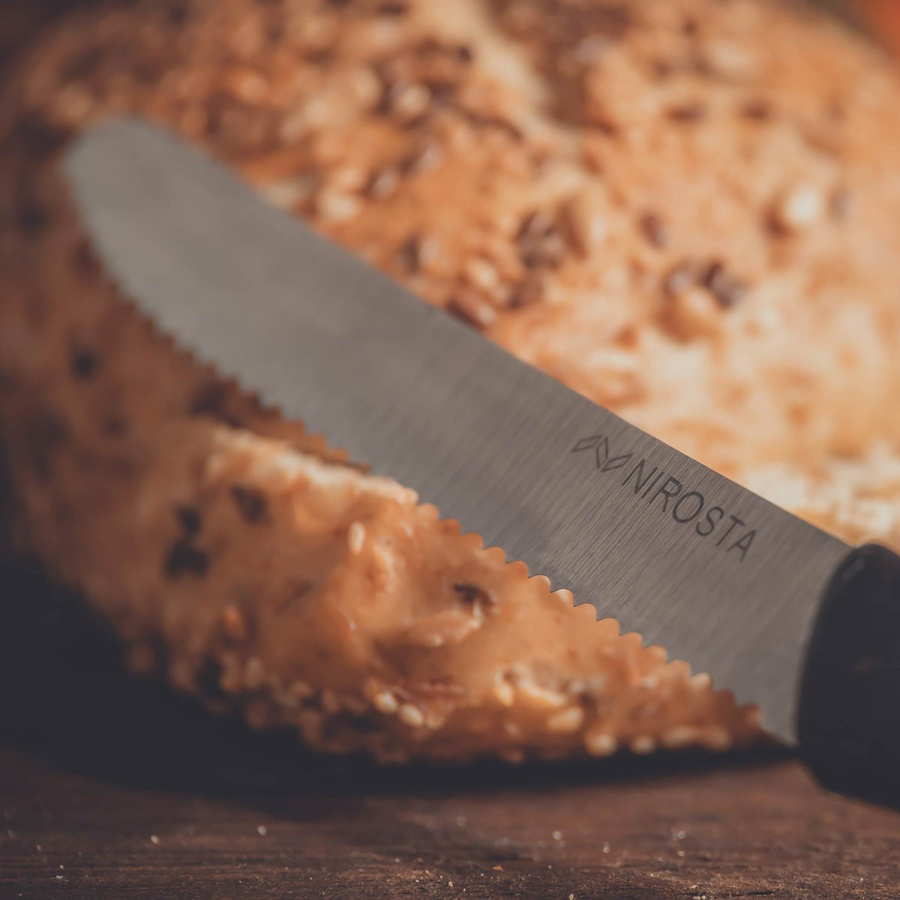 Nirosta Frühstücksmesser aus Edelstahl in Schwarz, Länge: 20 cm - Bild 2