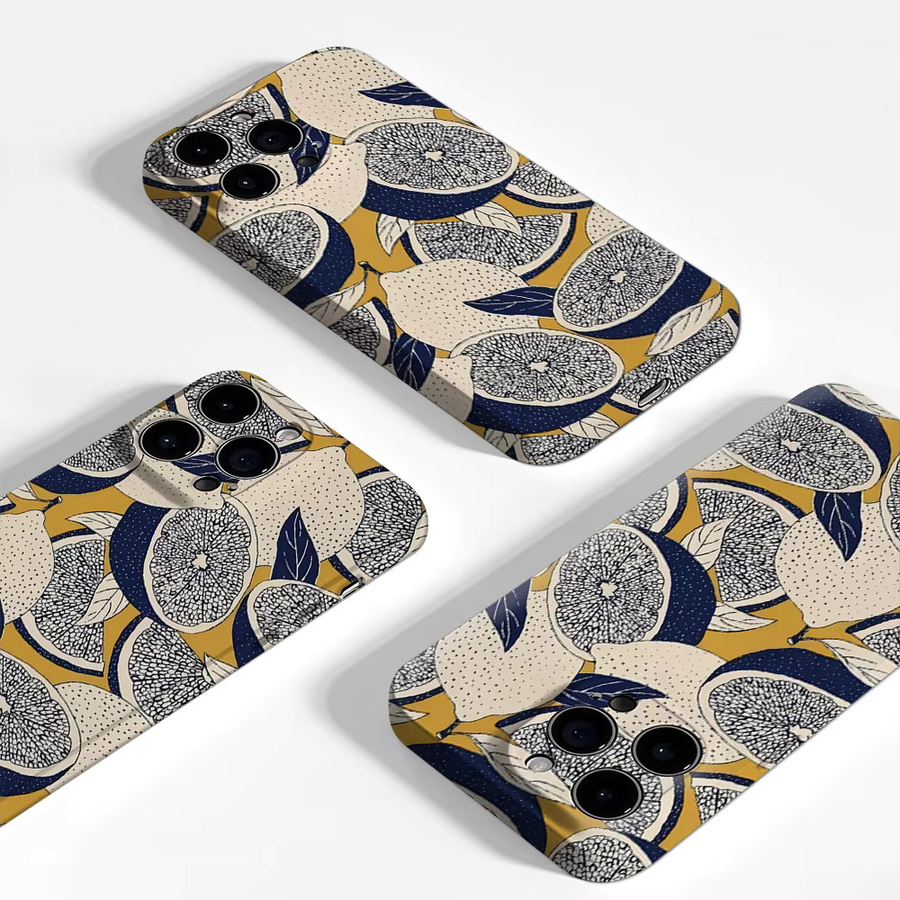 Handyhülle Lemon Slice Tapisserie für iPhone 17 16 15 14 13 12 11 Pro Max Plus mit doppelschichtiger Rückseite in Multicolour - Bild 3